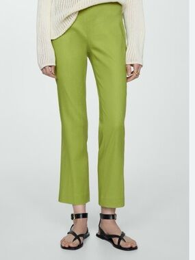 MNG Pants Featuring A Vibran Green Color And Convenient Side Zipper (SKU704)